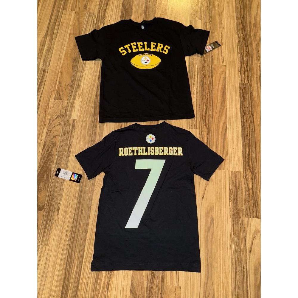 Pittsburgh Steelers NEW Ben Roethlisberger Boys Sz M Medium 10/12 Lot Shirts